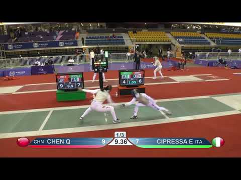 Doha 2021 SWF - L16 - Chen CHN v Cipressa ITA