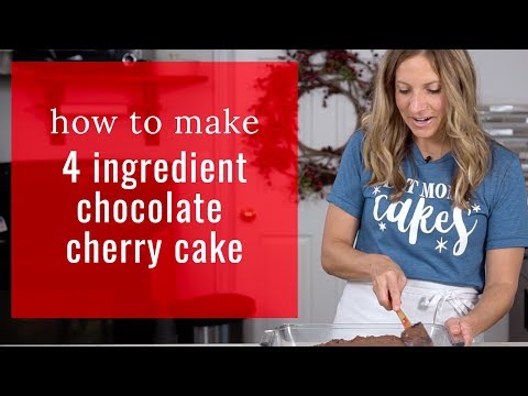 How to Make 4 INGREDIENT CHOCOLATE CHERRY CAKE {Recipe...
