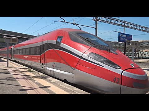 [HD - Treni] ETR400 N.43 Frecciarossa 1000+Treno ES* AV FR Trenitalia in partenza da Roma Tiburtina!