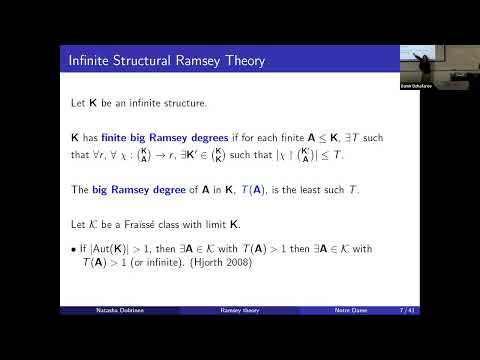Ramsey theory on infinite structures - Natasha Dobrinen (Notre Dame)