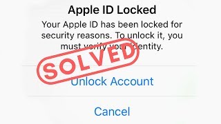 How to unlock an apple ID, Fix Apple ID locked by Security reason 2018