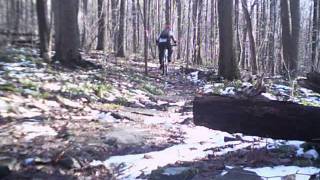 preview picture of video 'First ride of the year at Moraine State Park mountain bike trails'