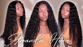 30 Inch Jerry Curly Glueless Wig | No Baby Hair Install | Ft. Amanda Hair