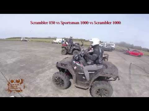 Polaris Scrambler 1000 VS Sportsman Xp 1000  drag race