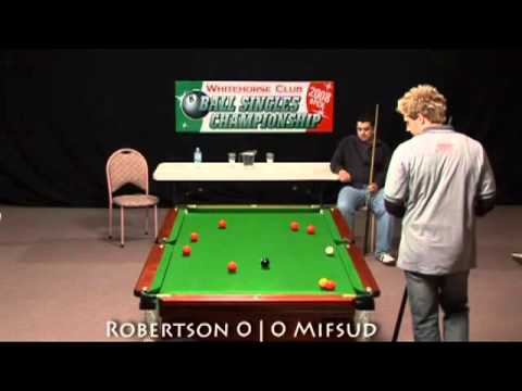 Whitehorse 8Ball Champonships 2008 Robertson VS Mifud