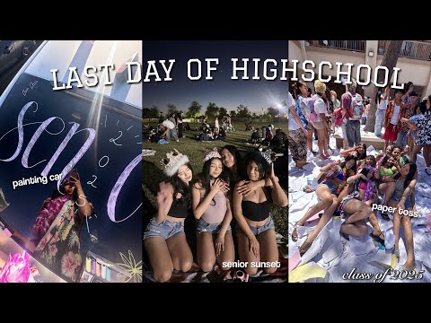 VLOG: LAST DAY OF HIGHSCHOOL | paper toss + senior sunset!! senior year ep 8