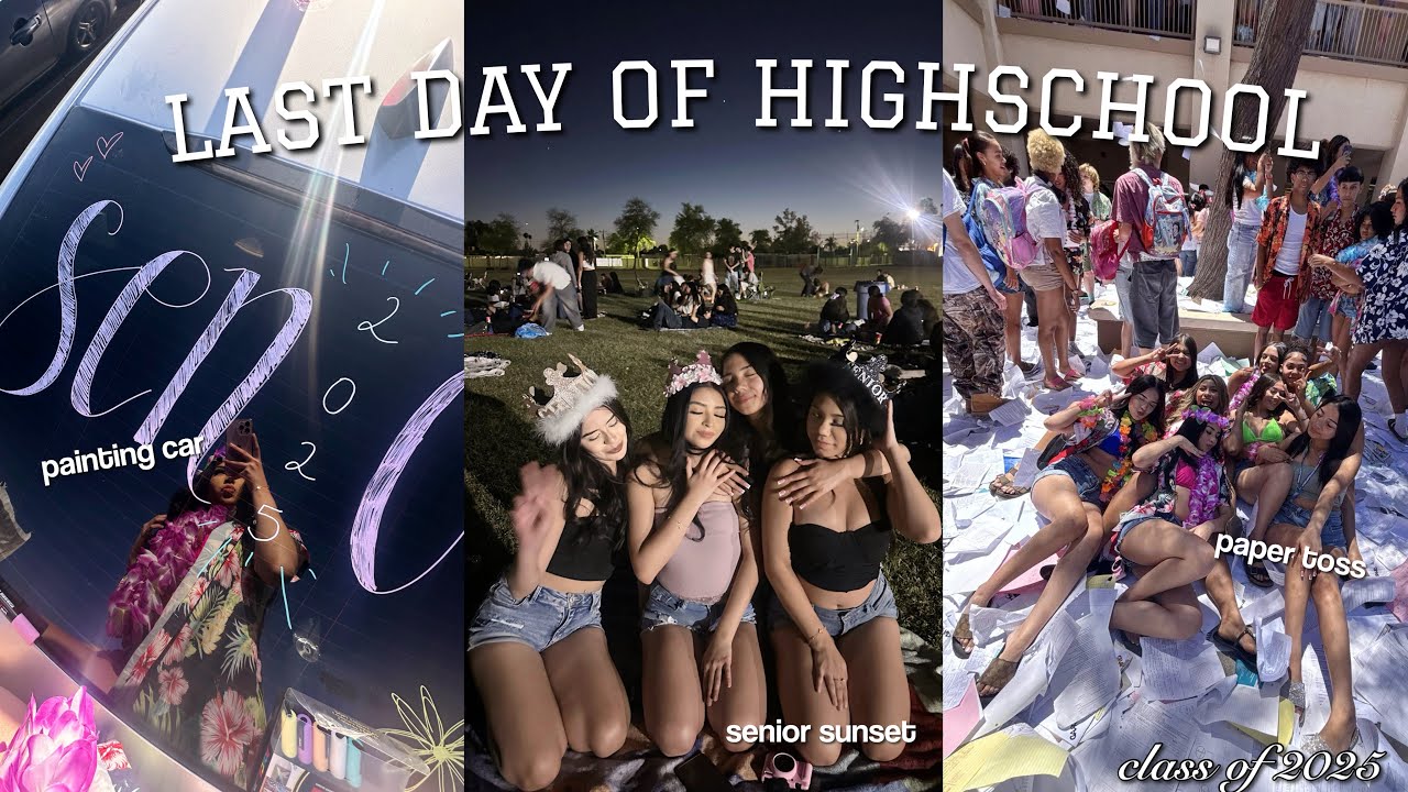 VLOG: LAST DAY OF HIGHSCHOOL | paper toss + senior sunset!! senior year ep 8
