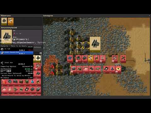 belted gears proof of concept Factorio 0.17 Speedrun There is no Steelaxe 14:43