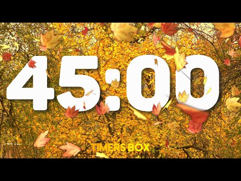 🍁 45 Minute Autumn Fall Timer with Relaxing Music 🍂