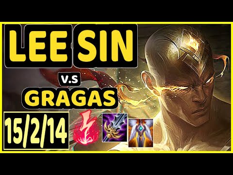 ERASUS (LEE SIN) vs GRAGAS - 15/2/14 KDA JUNGLE GAMEPLAY - BR Ranked MASTER