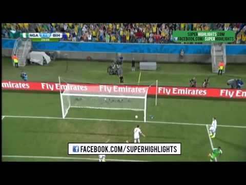 Nigeria vs Bosnia 1- 0 Peter Odemwingie's Goal World Cup 2014