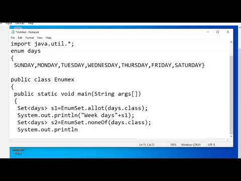 Enumset Class In Java Collection Java Collection Framework In Telugu