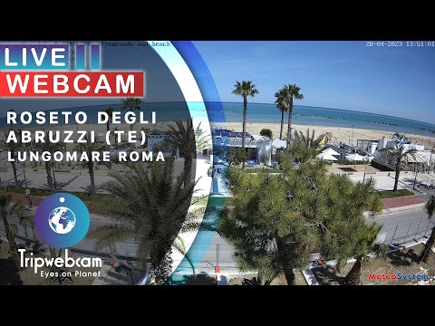 Roseto degli Abruzzi Italien Live Webcam - Lungomare Roma