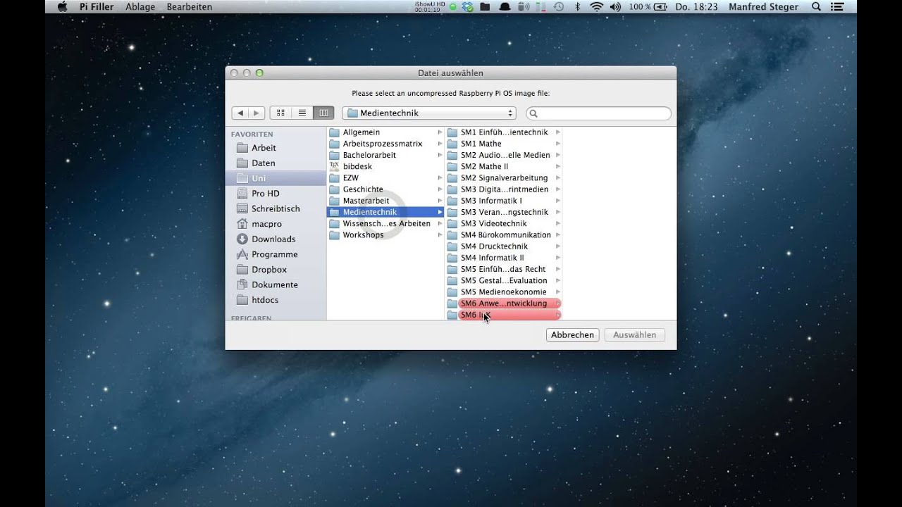 Video 2: Manfred Steger's Video SD Karte formatieren und Raspbian installieren