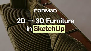 FORM3D Tutorial: 2D Furniture to 3D Model AI Converter for SketchUp