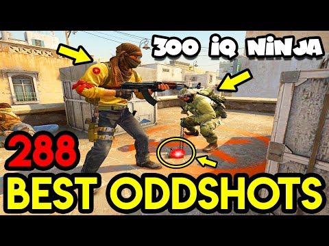 HE'S INVISIBLE *300 IQ NINJA* - CS:GO BEST ODDSHOTS #288