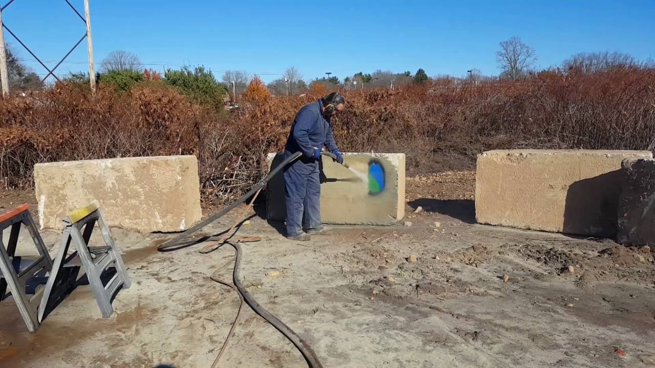 Enviro Mobile Blasting LLC removing graffiti.