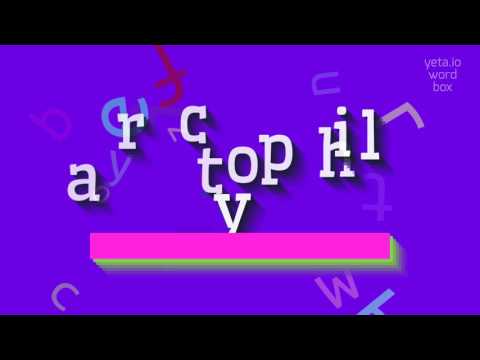 ARCTOPHILY - HOW TO SAY ARCTOPHILY? #arctophily