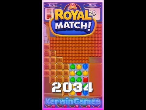 Royal Match Level 2034 - No Boosters Gameplay
