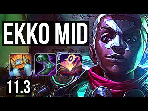 EKKO vs ZILEAN (MID) | 2.8M mastery, 7 solo kills, 1300+ games, 9/3/14 | NA Diamond | v11.3