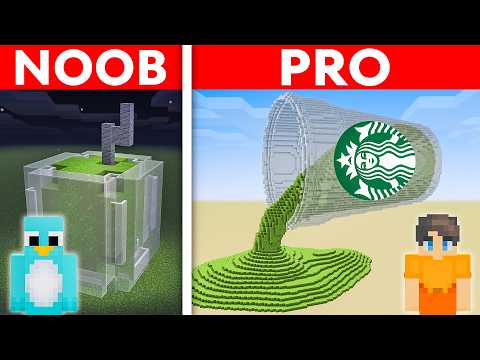 NOOB vs PRO: MATCHA House Build Challenge in Minecraft