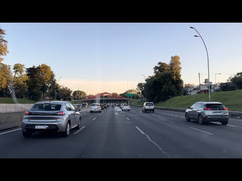 Sunset Driving on the Highway - Buenos Aires City - From Liniers to Merlo - 4K Car Relaxing Video