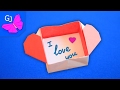 Валентинка оригами коробочка с запиской 