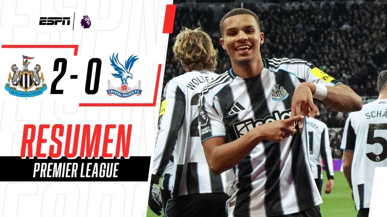 GUIMARAES ANOTÓ EN EL TRIUNFO DEL NEWCASTLE ANTE EL PALACE | Newcastle 2-0 Crystal Palace | RESUMEN
