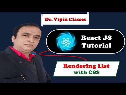 React Tutorial 6 React List Rendering With Inline Css Dr Vipin Classes