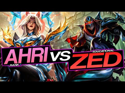 Rank 1 Ahri mid teaches YOU how to destroy Zed mid