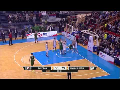 Partizan - Union Olimpija 81:74 (17. krog, Liga ABA, 10.1.2015) - Highlights