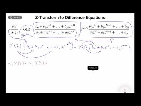 Discrete-Time-Systems - Difference Eq. & Z-transform (Lecture 3 - Part 3)