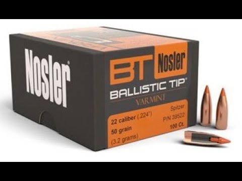 Nosler Ballistic Tip  22 50 gr/3,2 грамм, BC 0,238
