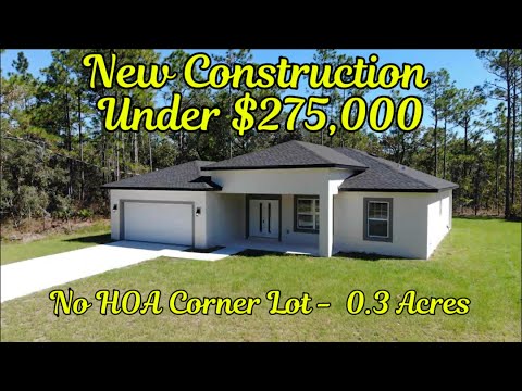 Modern New Construction in Citrus Springs UNDER $275,000