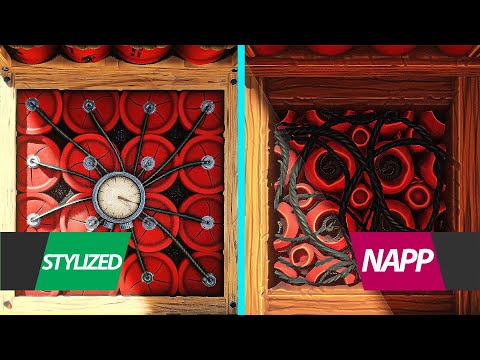 Minecraft NAPP vs Stylized Resource Pack - Texture Comparison Ray Tracing Ultra Graphics PTGI POM 4K