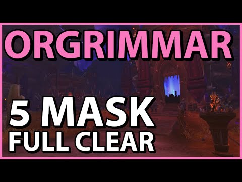 5 Mask FULL CLEAR - Orgrimmar Horrific Vision (Blood DK)