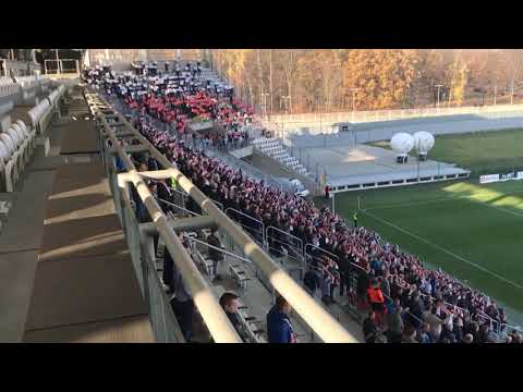 Hymn Polski przed meczem ŁKS Łódź - Chrobry Głogów