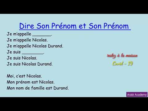 Comment se présenter en français facile