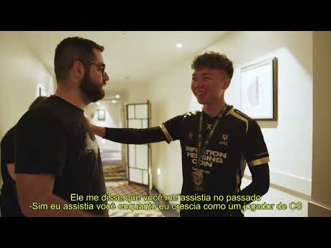Fallen trocando camisa com Nin9 da IHC - Major 2022