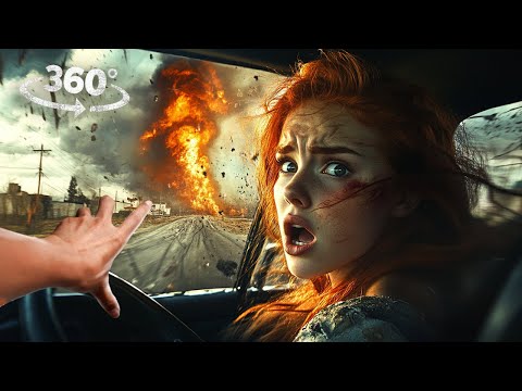 360° Into the Storm - Surviving Tornado in 360 vr Video with Girlfriend  4K Ultra HD