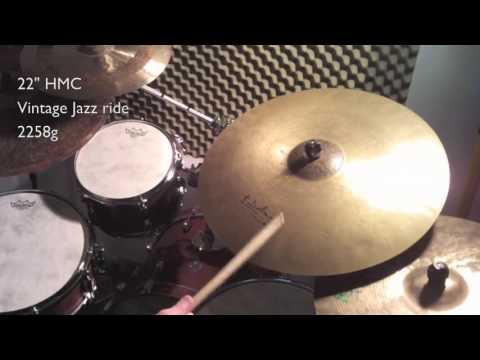 Ride cymbal video blog #47 - 22" Hand Modified Cymbals Vintage jazz ride 2258g