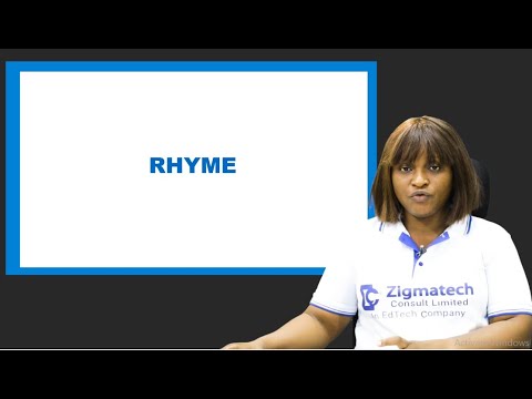 RHYME | ENGLISH LANGUAGE | EXAM GUIDE | LEARNING HUB | ZIGMATECH CONSULT LIMITED | EXAM