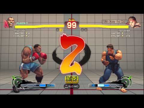 onigiri-kai (Balrog) Vs naoyan48 (Ryu) SSF4 AE Ranked Matches - PSN