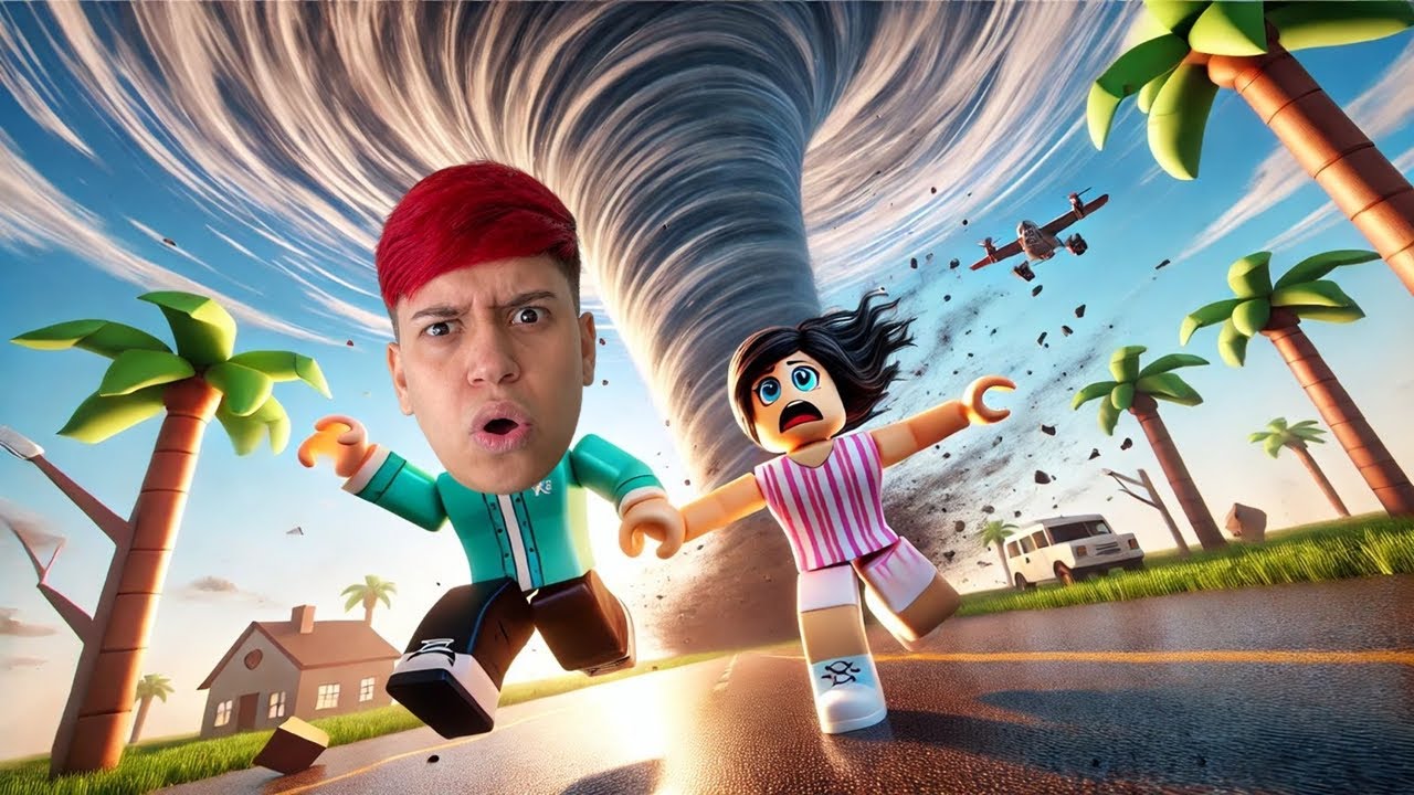 TORNADO GIGANTE QUEBROU A CIDADE NO ROBLOX!! (Be a Tornado🌪️)