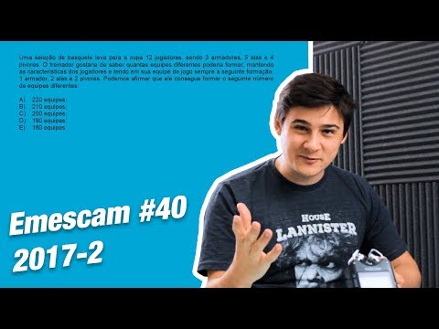 Emescam 2017-2 | Questão 40 | Análise Combinatória