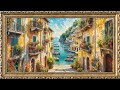 The Artistic Serenity Of A Mediterranean Village 8 Hours Framed TV Screensaver 4K Wallpaper