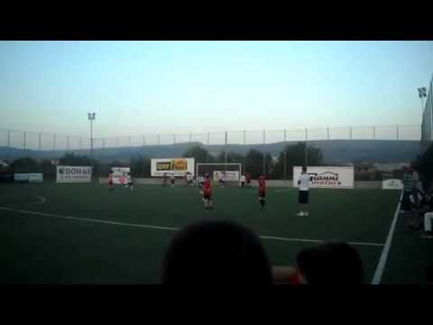 ASD Fair Play Comiso. Gol di Stefano Licata su punizione sotto gli occhi di Peppe Mascara