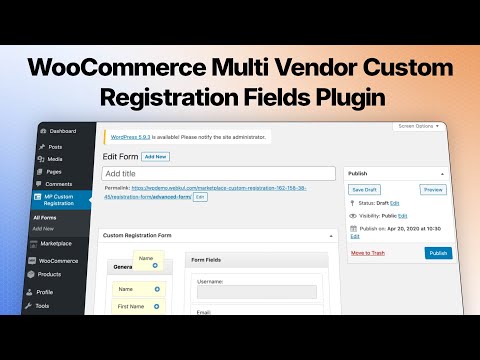 WooCommerce Multi Vendor Custom Registration Fields Plugin - Working