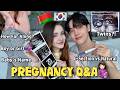 PREGNANCY Q&A🤰🏻TWINS?! BOY or GIRL? HOW FAR ALONG? C-SECTION vs NATURAL 🇰🇷🇧🇾