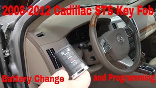 2008-2012 Cadillac STS Key Fob Battery Change and how to Program It.